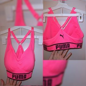 Puma hot pink sports bra